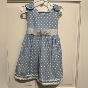 “McKenzie”‎ Monogrammed Polka Dot Dress 4T